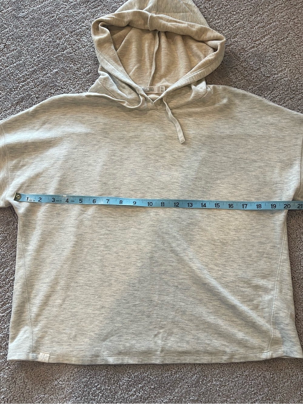 Barefoot Dreams Malibu Collection Butter Soft Hoodie, Heathered Cream, Sz. XS - Picture 8 of 16